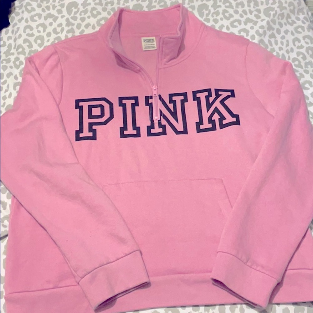 Pink Victoria’s Secret quarter zip sweatshirt!